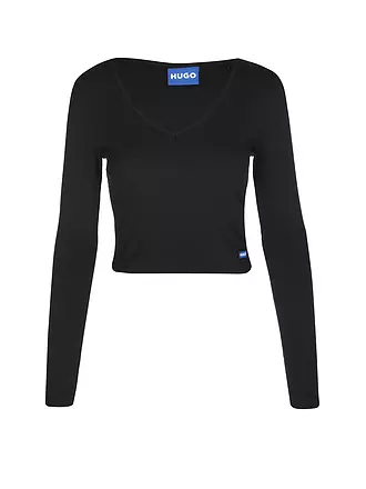 HUGO | Langarmshirt DARIMINA Cropped Fit | 
